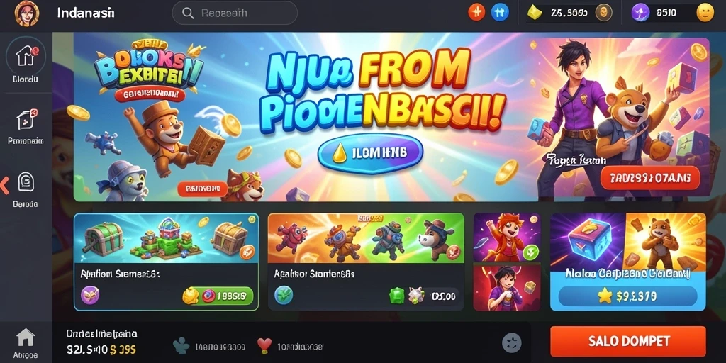 Screenshot menampilkan antarmuka utama KOKO288 yang modern.
