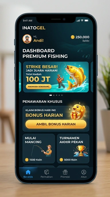 Galeri pratinjau visual inatogel build APK resmi terbaru